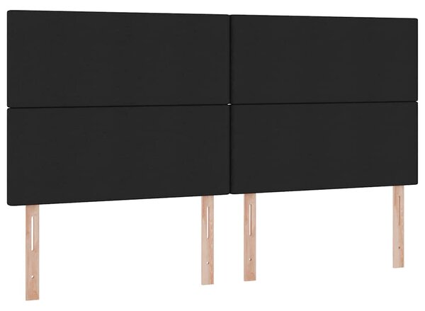 Krevet s madracem i skladištem Crna 200 x 200 cm tkanina - Crna / 200 x 200 cm
