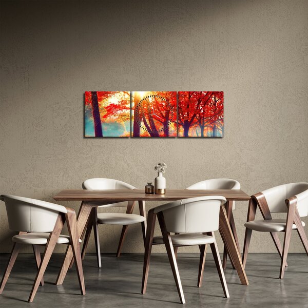 Slika - Jesenski krajolik (sa satom) (90x30 cm)