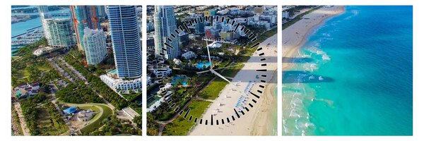 Slika - Miami, Florida (sa satom) (90x30 cm)