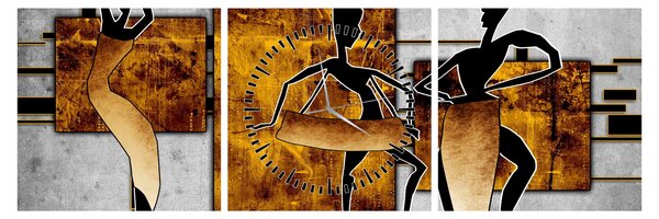 Slika - Teme Afričke kulture (sa satom) (90x30 cm)
