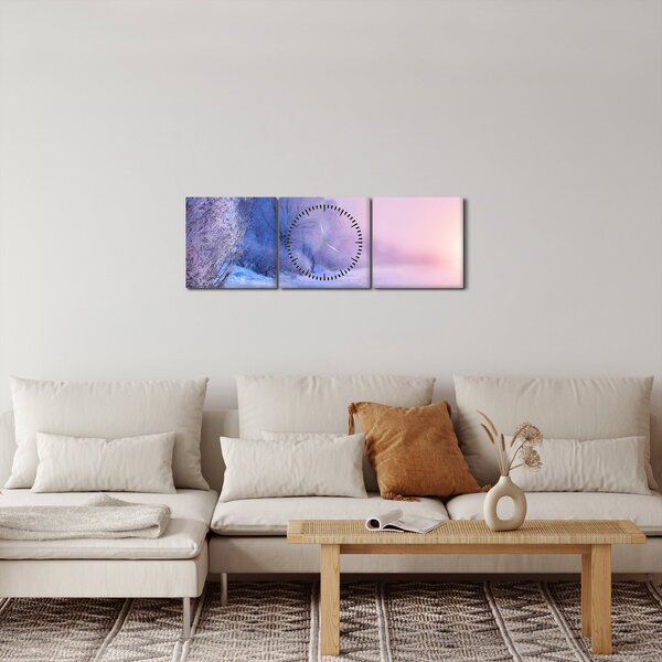Slika - Smrznuta rijeka (sa satom) (90x30 cm)
