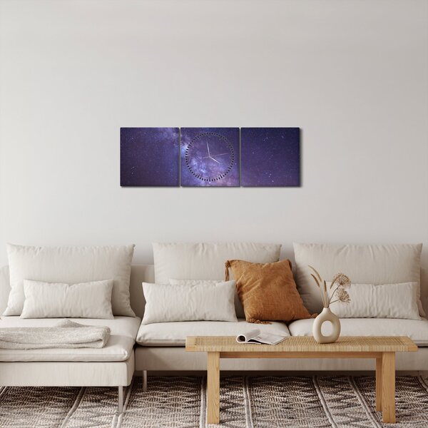 Slika - Pogled u svemir (sa satom) (90x30 cm)