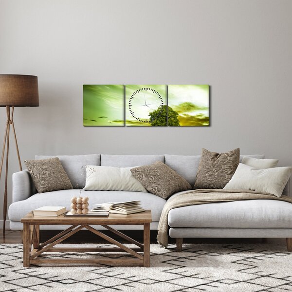 Slika - Drvo života (sa satom) (90x30 cm)