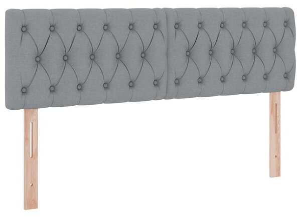 LED krevet za pohranu s madracem Svjetlosiva 140 x 190 cm - Svjetlosiva / 140 x 190 cm