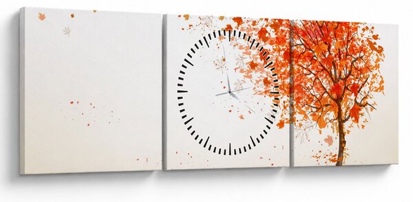 Slika -Stablo na vjetru (sa satom) (90x30 cm)