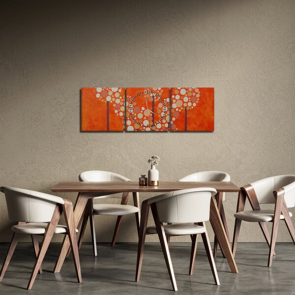 Slika - Narančasta šuma (sa satom) (90x30 cm)