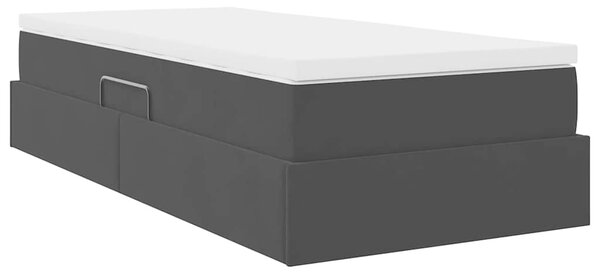 Krevet s madracem i skladištem Crna 90 x 200 cm Baršun - Crna / 90 x 200 cm