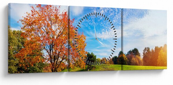Slika - Jesenski krajolik (sa satom) (90x30 cm)