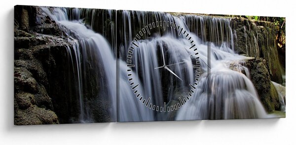 Slika - Kaskade slapova (sa satom) (90x30 cm)