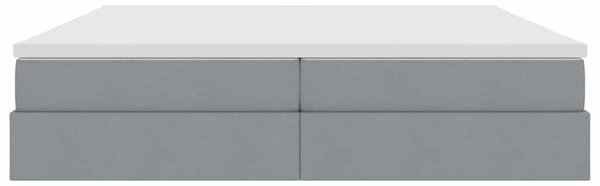 Krevet s madracem i skladištem Svijetlo siva 200 x 200 cm - Svjetlosiva / 200 x 200 cm