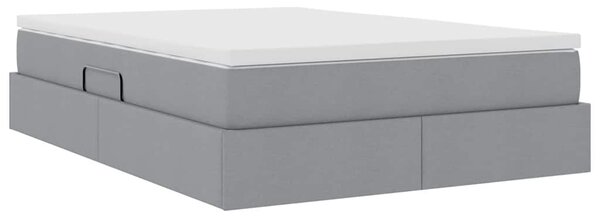 Krevet s madracem i skladištem Svijetlo siva 140 x 190 cm - Svjetlosiva / 140 x 190 cm