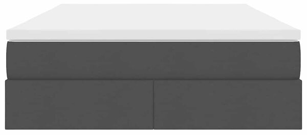 Krevet s madracem i skladištem Crna 140 x 190 cm Poliester - Crna / 140 x 190 cm