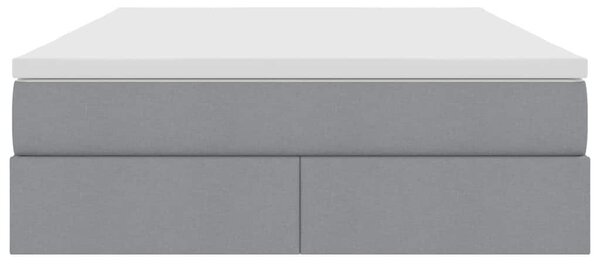 Krevet s madracem i skladištem Svijetlo siva 140 x 190 cm - Svjetlosiva / 140 x 190 cm