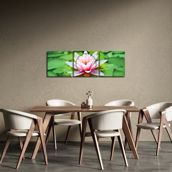 Slika lokvanja na vodenoj površini (sa satom) (90x30 cm)