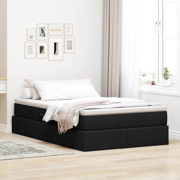 Krevet s madracem i skladištem Crna 120 x 200 cm Poliester - Crna / 120 x 200 cm