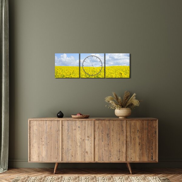 Slika žutog polja (sa satom) (90x30 cm)