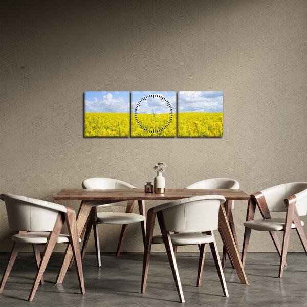 Slika žutog polja (sa satom) (90x30 cm)