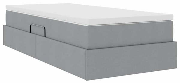 Krevet s madracem i skladištem Svijetlo siva 90 x 190 cm - Svjetlosiva / 90 x 190 cm