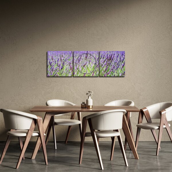 Slika polja s lavandom (sa satom) (90x30 cm)