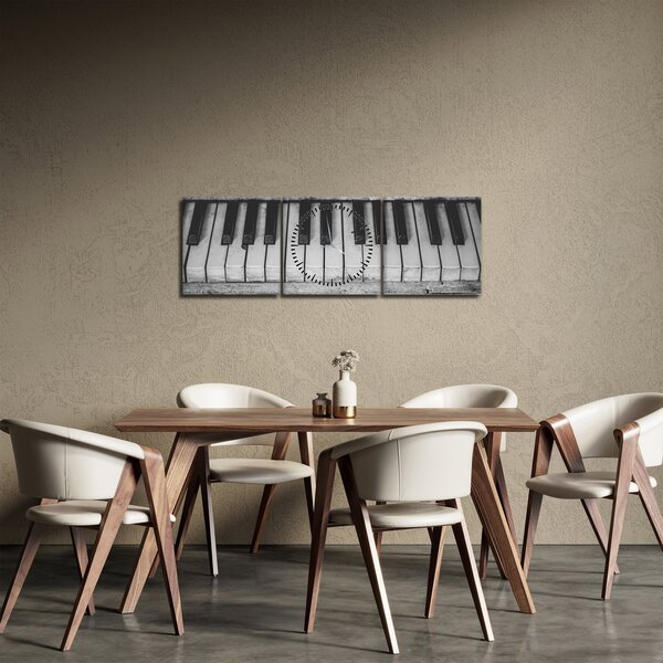 Slika starog klavira (sa satom) (90x30 cm)