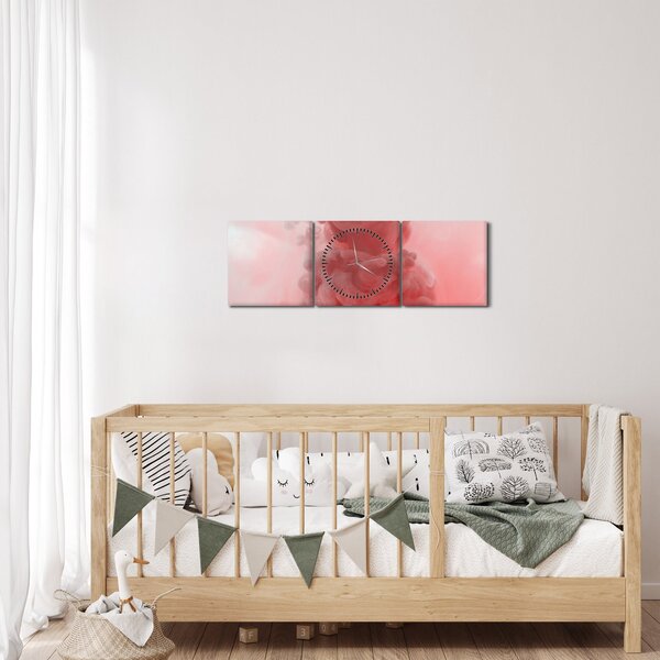 Slika crvenog dima (sa satom) (90x30 cm)