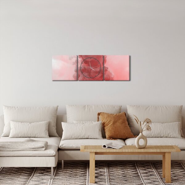 Slika crvenog dima (sa satom) (90x30 cm)