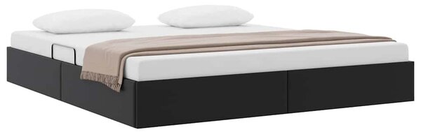Krevet s od storage s pohranom Crna 183 x 213 cm Umjetna koža - Crna / 183 x 213 cm