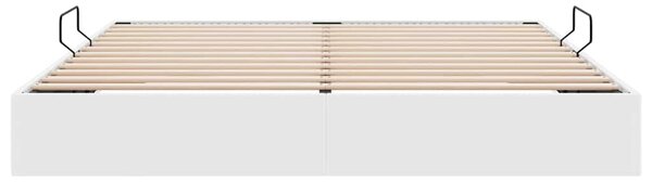 Krevet s od storage Čista bijela 183 x 213 cm Umjetna koža - Bijela / 183 x 213 cm