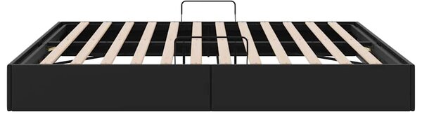 Krevet s od storage s pohranom Crna 183 x 213 cm Umjetna koža - Crna / 183 x 213 cm