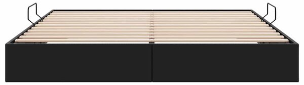 Krevet s od storage s pohranom Crna 183 x 213 cm Umjetna koža - Crna / 183 x 213 cm