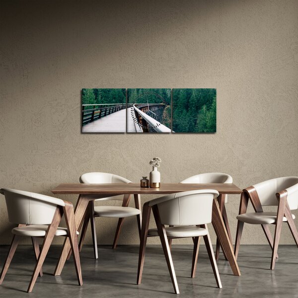 Slika - Most do vrhova drveća (sa satom) (90x30 cm)