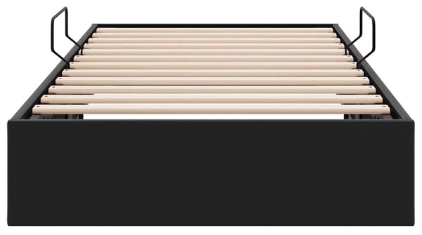 Krevet s od storage s pohranom Crna 100 x 190 cm Umjetna koža - Crna / 100 x 190 cm