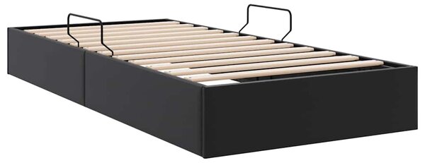 Krevet s od storage s pohranom Crna 100 x 190 cm Umjetna koža - Crna / 100 x 190 cm