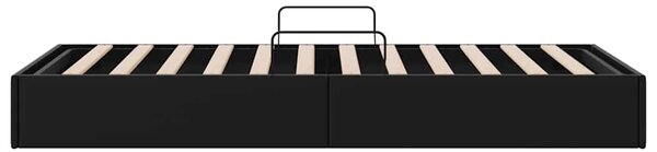 Krevet s od storage s pohranom Crna 100 x 190 cm Umjetna koža - Crna / 100 x 190 cm