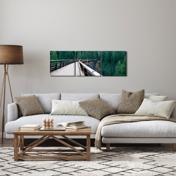 Slika - Most do vrhova drveća (sa satom) (90x30 cm)