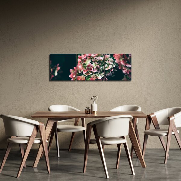 Slika - Detalj hortenzije (sa satom) (90x30 cm)