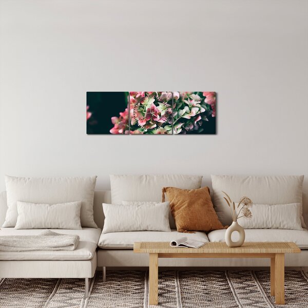 Slika - Detalj hortenzije (sa satom) (90x30 cm)