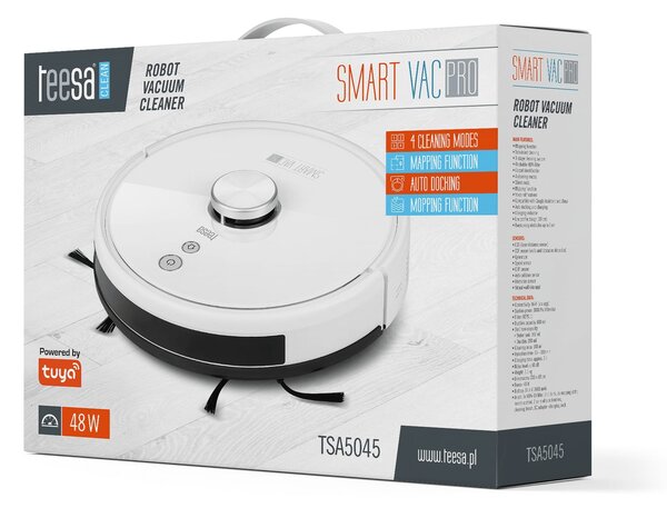 2 u 1 baterija. hepa mokro suhi robotski usisavač smart vac pro tuya lds tof