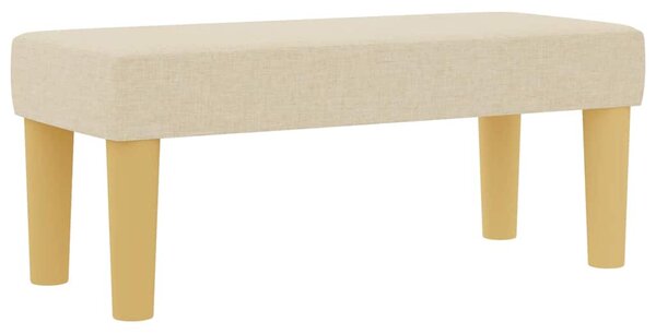 Krevet s opruga kutije s jastukom Krema 200 x 90 cm tkanina - Krem / 200 x 90 cm