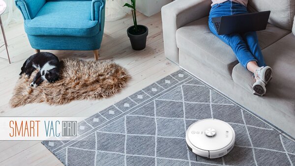 2 u 1 baterija. hepa mokro suhi robotski usisavač smart vac pro tuya lds tof
