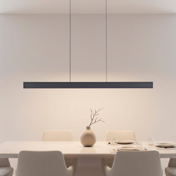 JUST LIGHT. GmbH LED viseća svjetiljka Adina, crna, metal, 3.000 K, gore/dolje, Crno, Dnevni boravak/blagovaonica, Aluminij