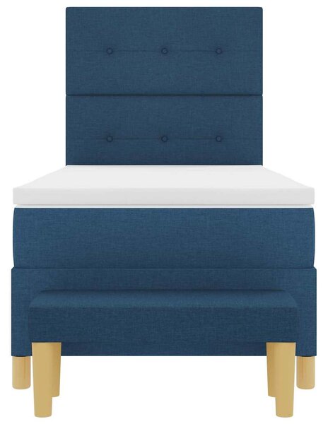 Krevet s opruga kutije s jastukom Plava 200 x 80 cm tkanina - Plava / 200 x 80 cm