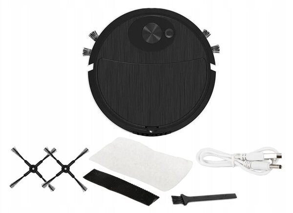 ACA. Robotsko usisavač 2 Metlice USB Black Swithin Robot
