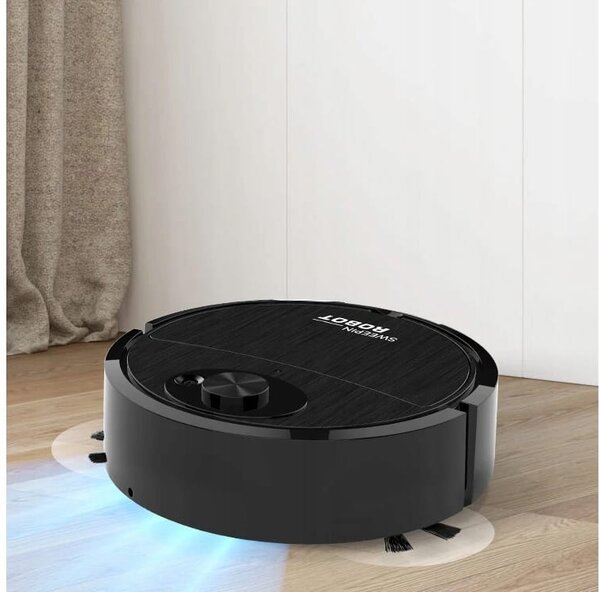 ACA. Robotsko usisavač 2 Metlice USB Black Swithin Robot