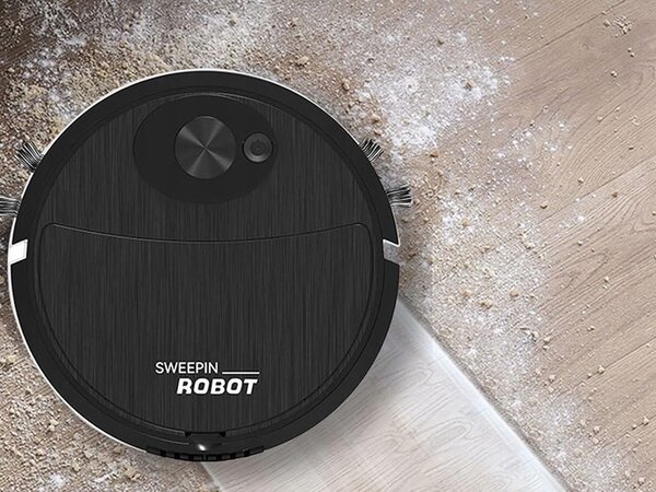 ACA. Robotsko usisavač 2 Metlice USB Black Swithin Robot