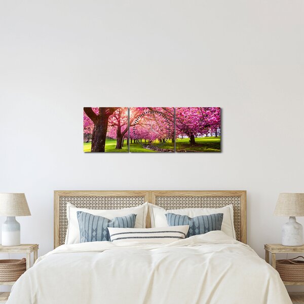 Slika procvjetalih trešanja, Hurd Park, Dover, New Jersey (sa satom) (90x30 cm)