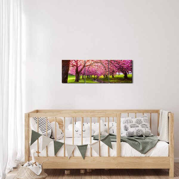 Slika procvjetalih trešanja, Hurd Park, Dover, New Jersey (sa satom) (90x30 cm)