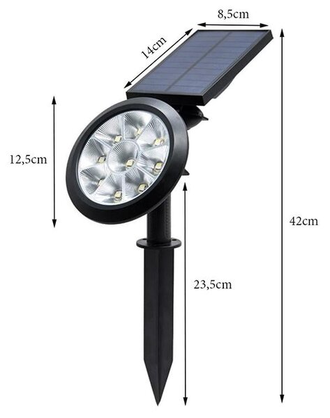 RGB svjetiljka solarnog reflektora