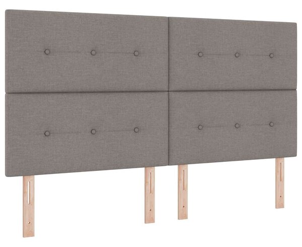 Krevet s opruga kutije Sivo-smeđa 200 x 180 cm tkanina - Smeđesiva / 200 x 180 cm