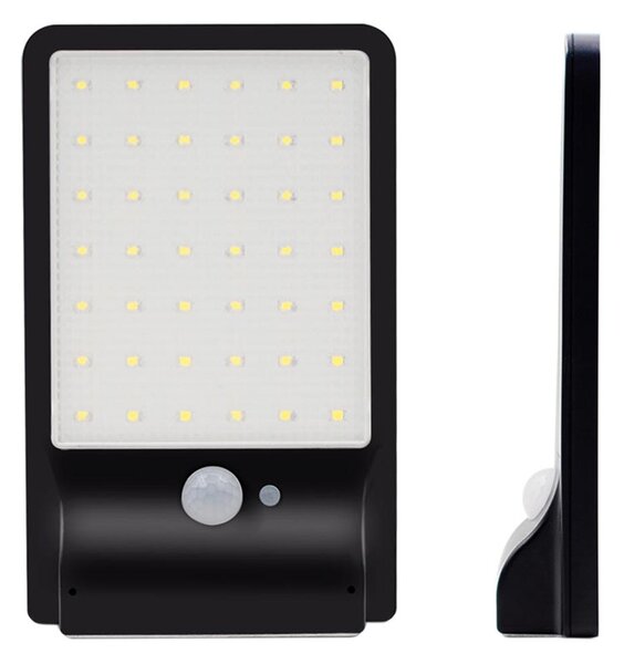Solar Street 36 LED cestovna svjetiljka s PIR sezonom kretanje 6500k crna